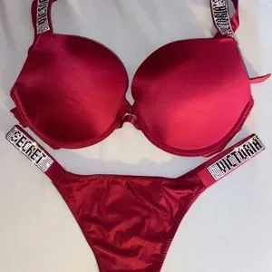 新品❤️victoria's secret bra 34B & panty S Victoria's Secret 34B,34D BRA SET S Panty Lot floral satin